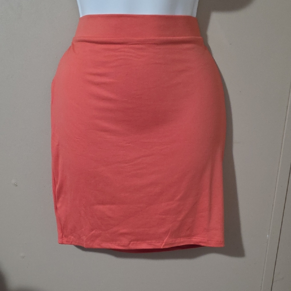 Haute Monde Coral Pencil Skirt